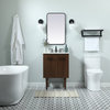 19" Midcentury Modern Walnut-Light Bathroom Vanity