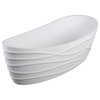 Dune II Dimensional Freestanding Soaker Tub, Satin White