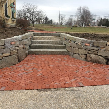 Aged Granite Wall and Steps