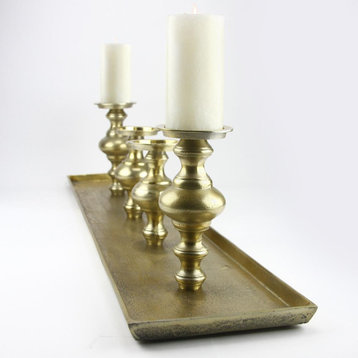 Multi-Candle Holder Centerpiece in Gold