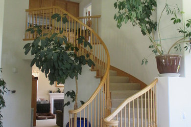 Example of a transitional staircase design in San Francisco