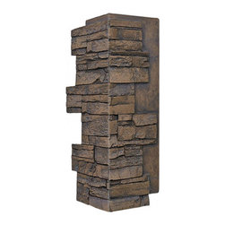 140-ALPINE DEEP STACKED CORNER 24"H X 9"W X 1 1/2"D - Wall Panels