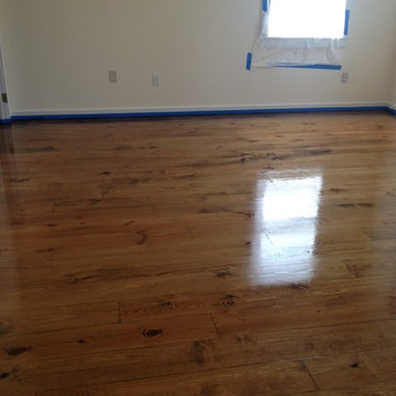 Sag Harbor - 6 7/8" Yellow Pine installed & finished w Provincial stain/oil poly