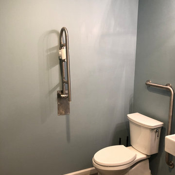 Zero entry shower and easy access bathroom for a great American Veteran
