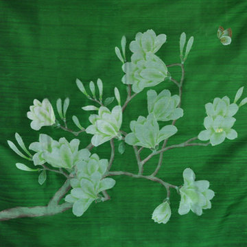 hand painted wallpaper/ Embroidered wallpaper and other hand painted prodcuts