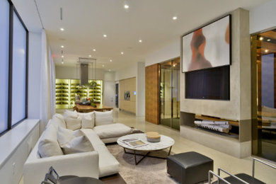 Inspiration for a modern home design remodel in New York