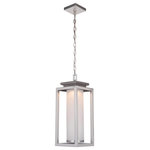Craftmade - Craftmade Vailridge 22" Outdoor Hanging Light in Stainless Steel - This outdoor hanging light from Craftmade is a part of the Vailridge collection and comes in a stainless steel finish. It measures 9" wide x 22" high.  Damp Rated. Can be used in humid environments like bathrooms or covered outdoor areas.  This light requires 1 , . Watt Bulbs (Not Included) UL Certified.