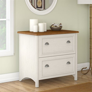 Bush Furniture Fairview 2 Drawer File Cabinet in Antique White