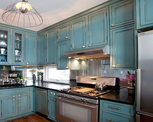 Antique Blue Cabinet Design Ideas & Remodel Pictures | Houzz