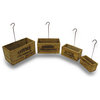 Set of 4 Vintage Look Nesting Herb Growing Boxes With Hangers