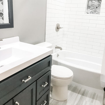Patterned Tile Niche Bathroom Remodel