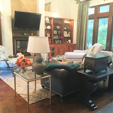Traditional Charcoal Living Room