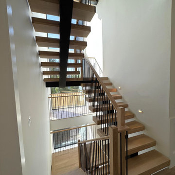 Project #139 | Four Story Modern Floating Staircase