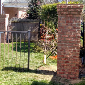 4 Columns Created to Accent Fence Line