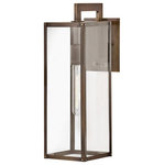 Hinkley - Hinkley 2594BU-LL Max - 1 Light Medium Outdoor Wallyl - Simple, clean-cut, yet captivating, Max is an instMax 1 Light Medium O Burnished Bronze Cle *UL: Suitable for wet locations Energy Star Qualified: n/a ADA Certified: n/a  *Number of Lights: 1-*Wattage:100w Incandescent bulb(s) *Bulb Included:No *Bulb Type:Incandescent *Finish Type:Burnished Bronze