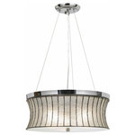 Cal - Cal FX-3546/1P Delray - Three Light Pendant - Shade Included.Shade Shape: RoundExtra-3: GlassTTL Dimension(in.): 8 x 8 x 8Chrome Finish with Frosted Glass