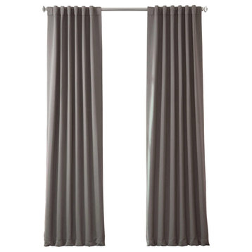 Neutral Gray Room Darkening Curtain, Set of 2, 50"x120"