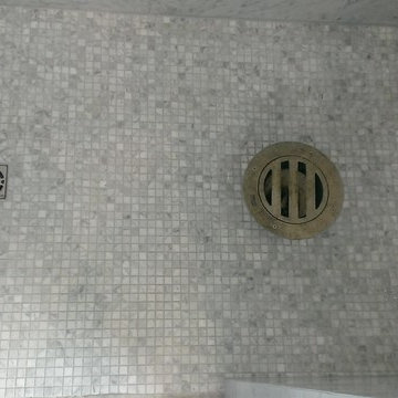 Master Bathroom - 6" x 18" Carrera Marble Showers / Vanity Walls