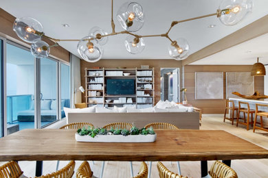 Inspiration for a scandinavian family room remodel in Denver