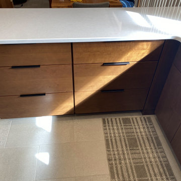 Timeless Midcentury Kitchen Remodel with Warm Cherry Cabinetry