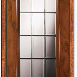 Prehung Patio Front Single Door 96 Alder Patio 1 Panel 3/4 Lite Glass - Patio Doors