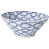 Bowl Octagonal Window Colors May Vary Blue White Variable Ceramic