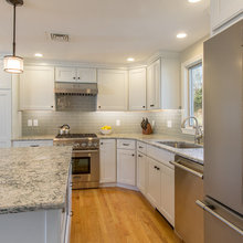 too many upper cabinets in small space