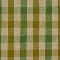Paroo Cotton Blend Small Check Curtains & Drapes Upholstery Fabric in Olive Colo - Upholstery Fabric