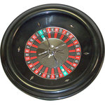 Trademark Poker - Roulette Wheel, 18" by Trademark Poker - Manufactured of Thick Bakelite for the toughest action.  Great for high volume use.  This Professionally Balanced Steel Linear bearing Wheel includes 2 pills (balls).  0 and 00 American Style.  This wheel is manufactured for durability and affordability.