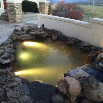 Full and Lighted - Water will clear in 24 hours -Small Koi Pond in Limited Space