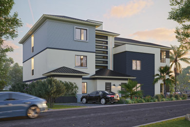 Transitional exterior home idea in Miami