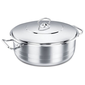 Korkmaz Stainless Steel Dutch Oven With Lid, 22 Quart