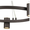 Southport 5 Light Chandelier in Matte Black With Satin Brass