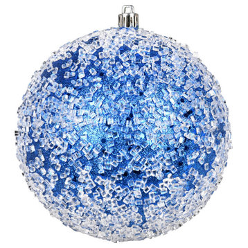 4.75" Blue Glitter Hail Ball 4/Bag