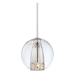 1 Light Pendant Lighting by George Kovacs Bling Bang in Chrome Finish - Lighting