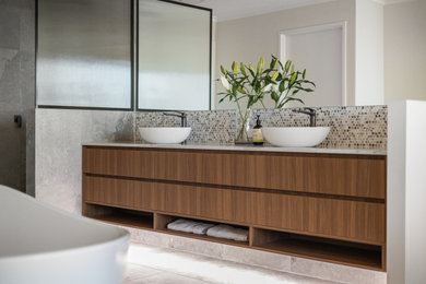 Design ideas for a contemporary bathroom in Perth.