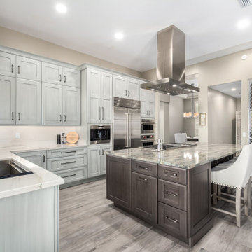 Scottsdale, AZ Designer Kitchen with Custom Cabinetry and Wine Display