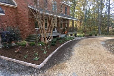 Completely New Flower Beds with Curb Stone Border - Mathews, VA