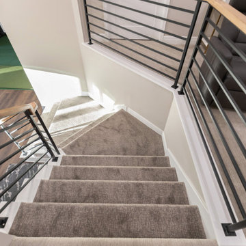 Urban Casual Modern Basement Finish Parkville, MO
