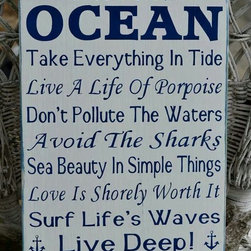 Handcrafted Beach House Decor Signs - Products