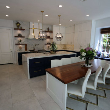 172 – Irvine – Transitional Modern two-color Kitchen Remodel