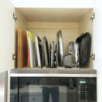 After: Organized Baking Sheet & Tray Storage with iDesign Rack