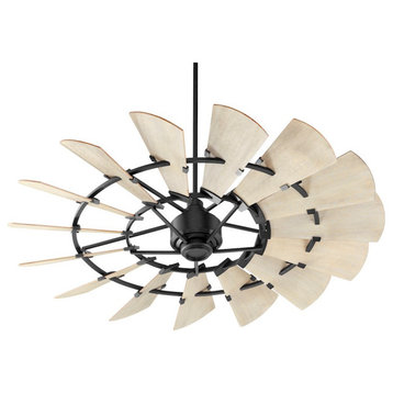Quorum Windmill Ceiling Fan, Noir