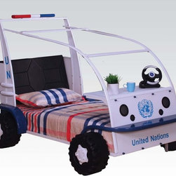 Acme 37290T Sashi White and Blue Twin Bed - Baby And Kids
