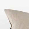 Raquel 13"Wx21"H Beige/Black Fabric Plaid Decorative Pillow Cover