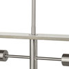 Boundary Collection 4-Light Modern Chandelier, Brushed Nickel