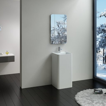 Modern Square Shaped Stone Resin Freestanding Sink - SB-03 - Matte or Glossy