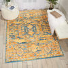 Nourison Passion PSN07 Teal/Sun 6'7" x 9'6" Area Rug