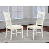 Weston Dining Wood Seat Dining Chair, Slatted Back, In Linen White- Set of 2