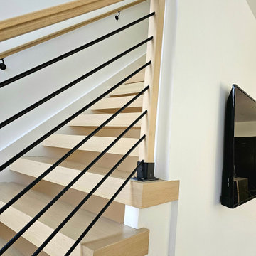 Project #111 | Open-Riser Staircase with Glass Panel Detail
